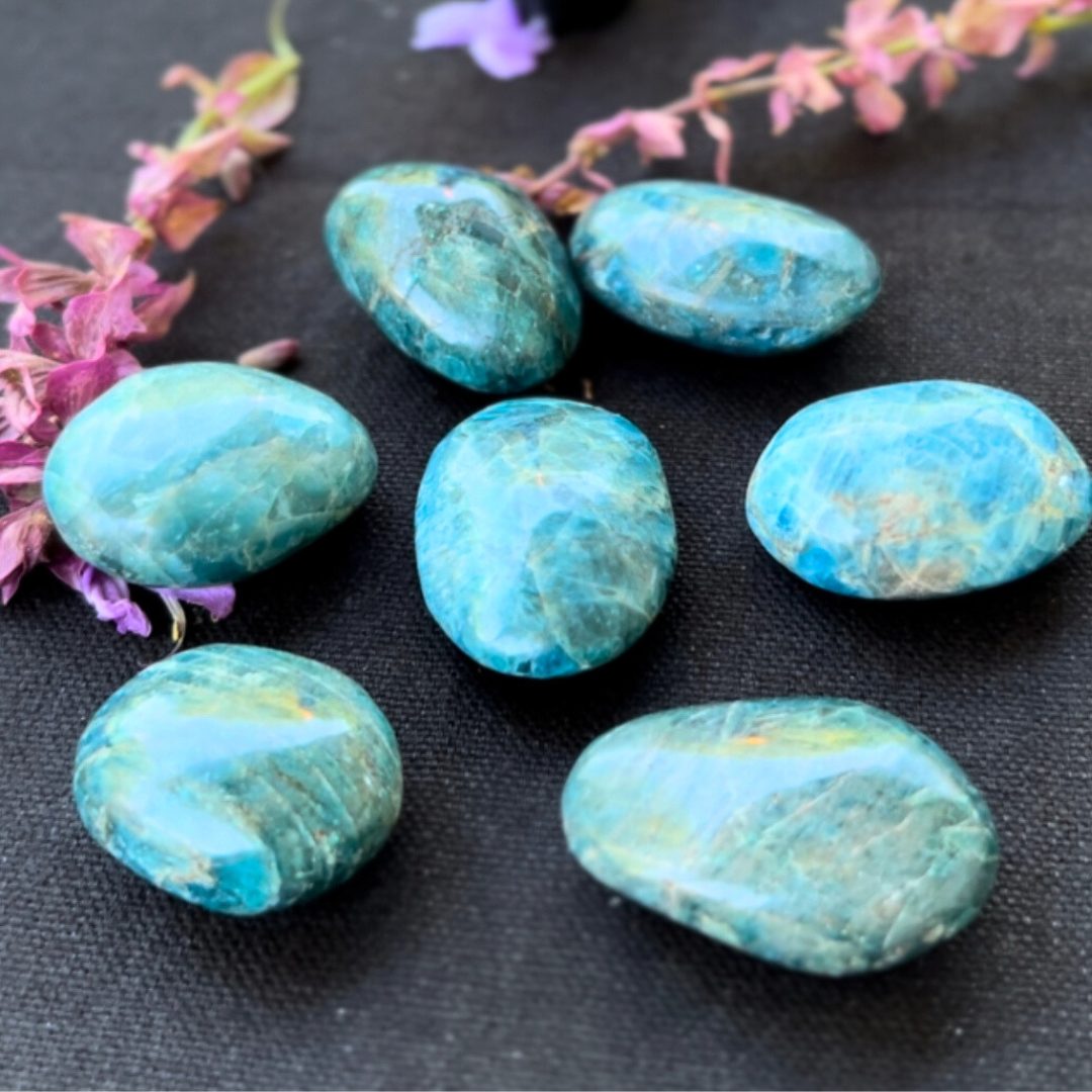 Blue Apatite Palmstone