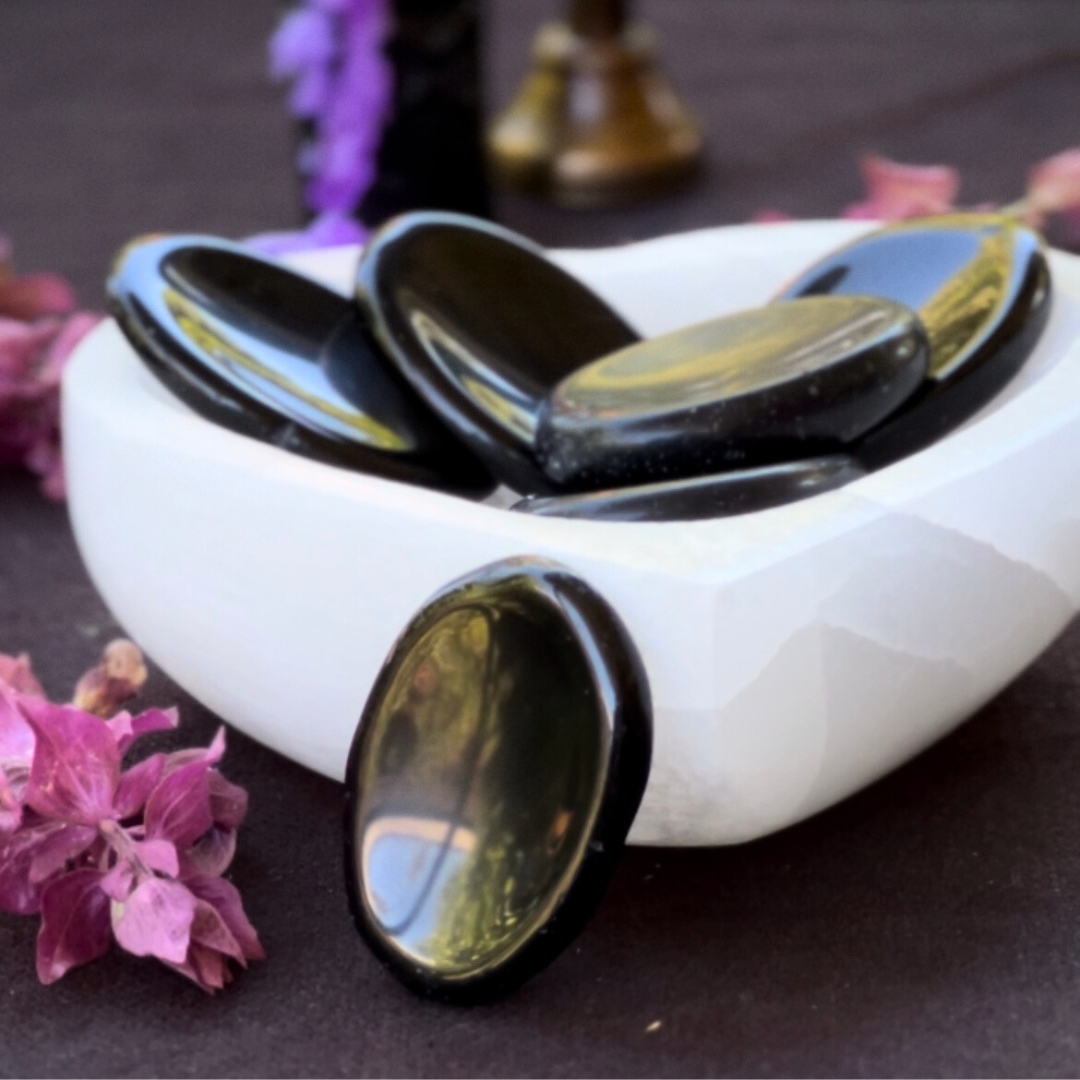 Black Obsidian Worry Stone