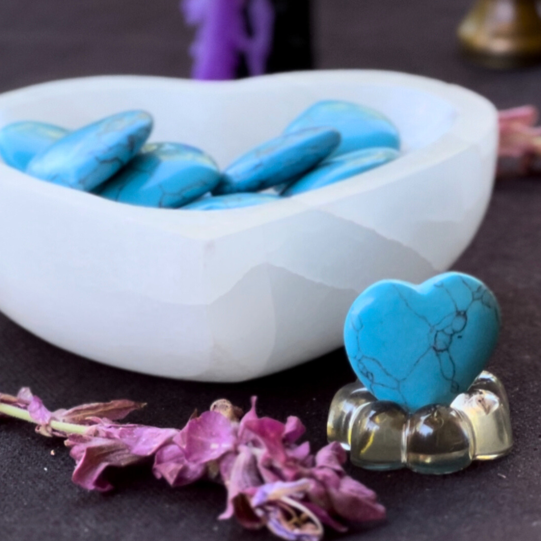 Turquoise Howlite Heart