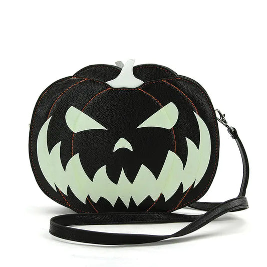 Glow in the Dark Jack O'Lantern Crossbody Bag