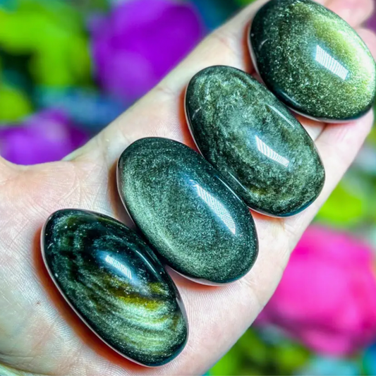 Gold Obsidian Palmstones