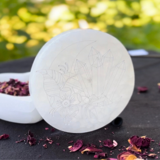 Selenite Moon Charging Plate